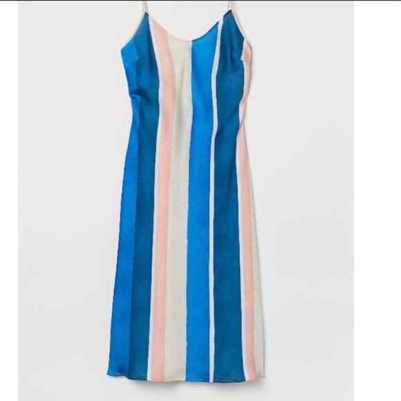 LEMLEM x H&M Stripe Satin Dress Size Small - Picture 6 of 8